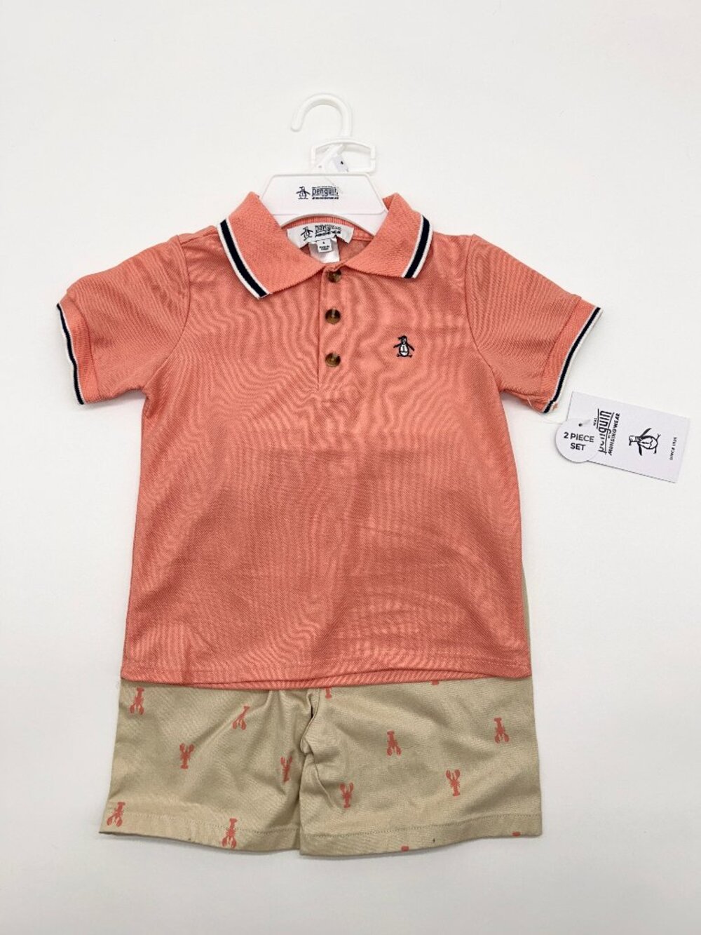 NWT Penguin Boys Size 4 Collared Lobster Themed Set